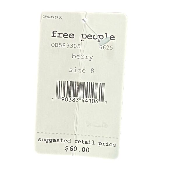 Free People Vegan Leather Mini Skirt – Berry | Size 8 | NWT - Picture 4 of 8